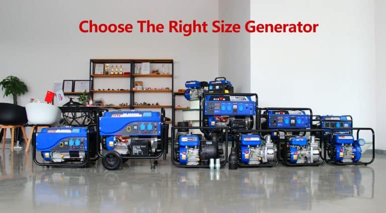 wybierz generator o odpowiednim rozmiarze