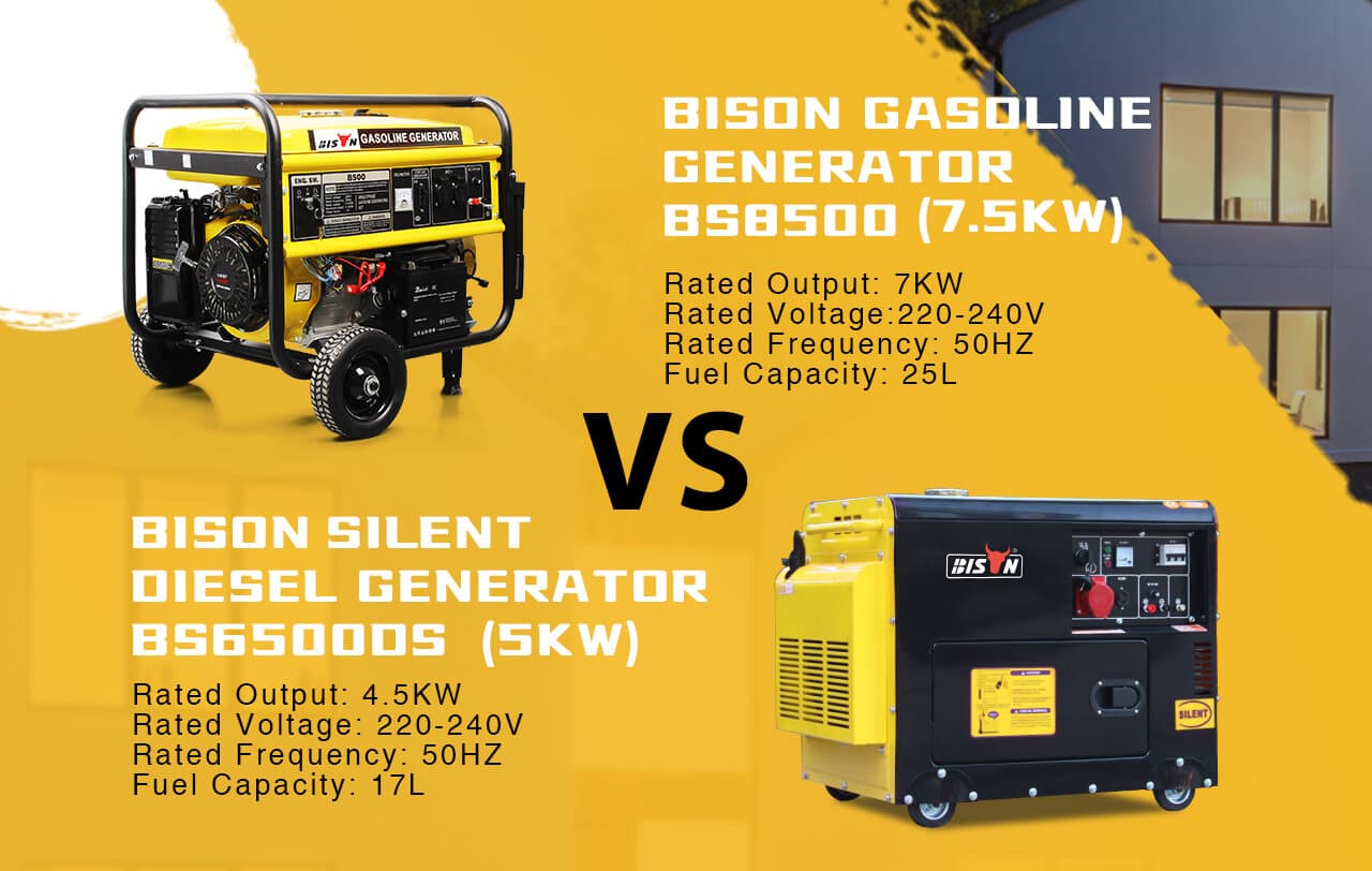 bensiin vs diiselgeneraatorid