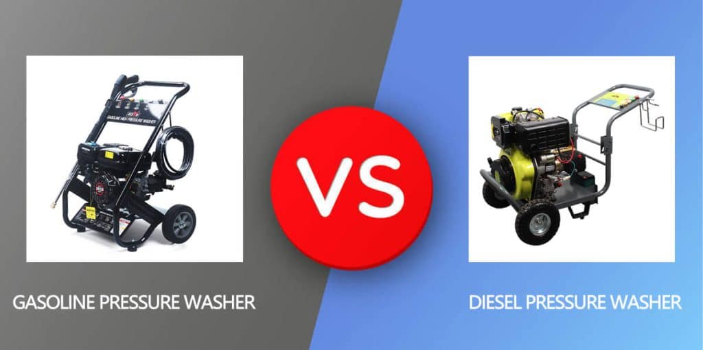 diesel vs. gasoline pressure washer BISON