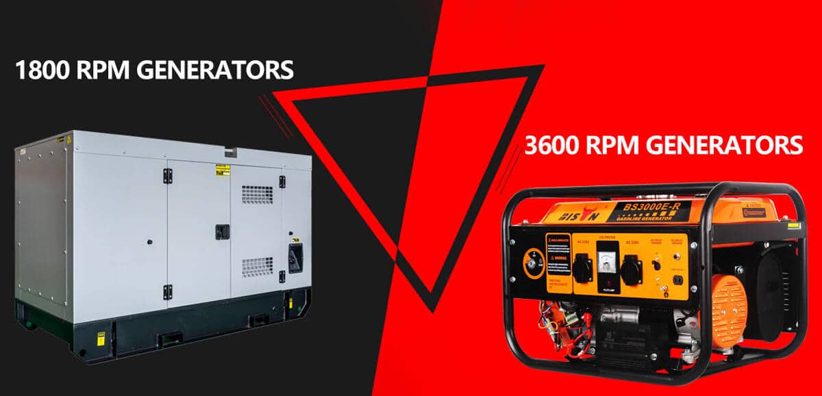 1800 rpm vs 3600 rpm generators
