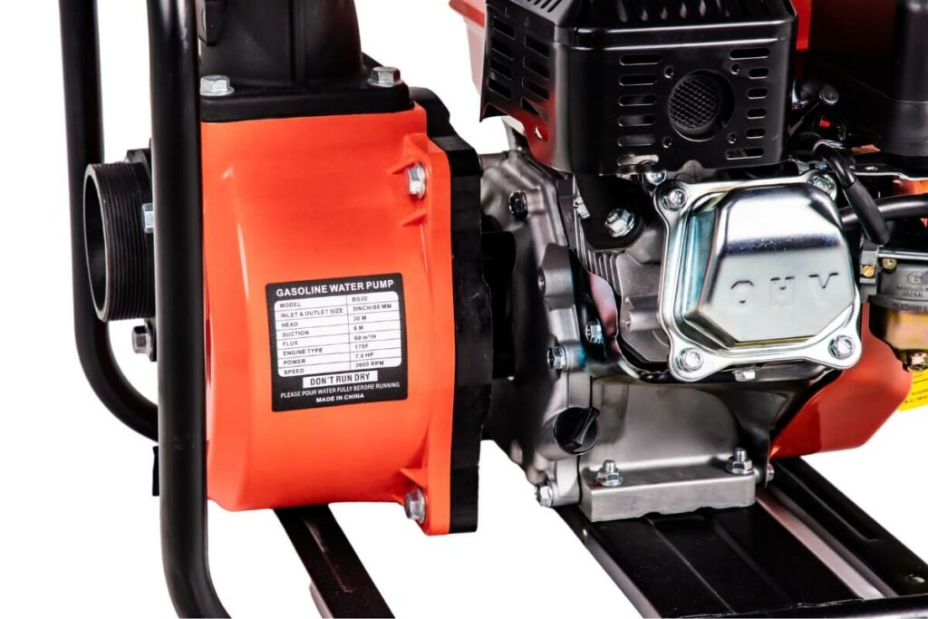 steel gasoline engine driven water pump details 5