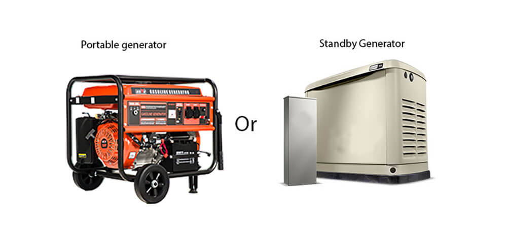 portable or standby generators which one fits your needs