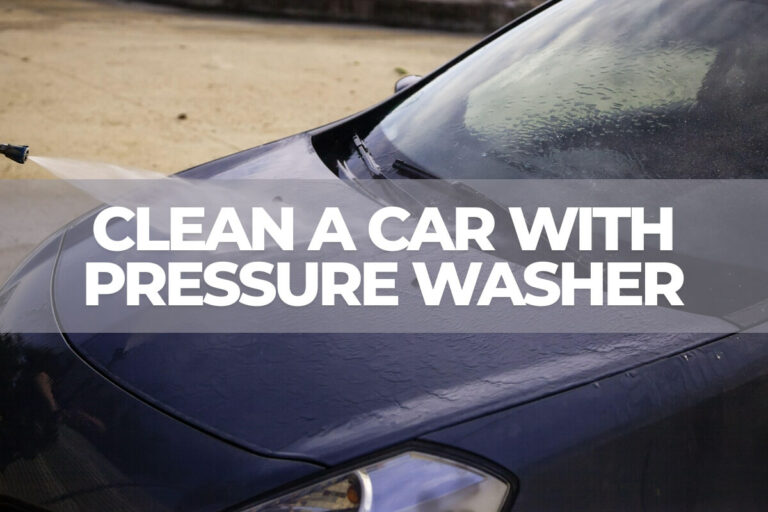 pulire un'auto con l'idropulitrice